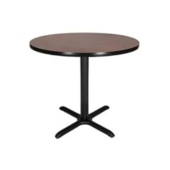 OEF Furnishings OEF Café Table, 30" Height, Grey Nebula/Black Frame -Amazon Store 2115SSDrbTS