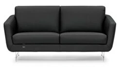 Zuri Furniture Modern Armondo Loveseat In Black Microfiber And Genuine Leather -Amazon Store 211wF8viLKL