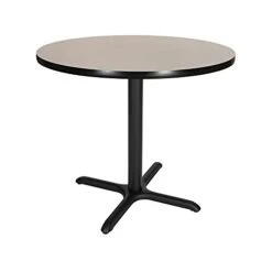 OEF Furnishings OEF Café Table, 30" Height, Grey Nebula/Black Frame -Amazon Store 214uK5h20eS