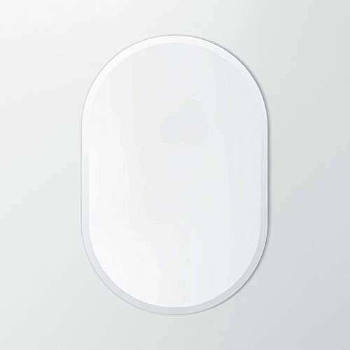 Better Bevel 24" X 36" Frameless Contemporary Oval Mirror | 1" Beveled Edge | Bathroom Wall Mirror 5 Better Bevel 24" X 36" Frameless Contemporary Oval Mirror | 1" Beveled Edge | Bathroom Wall Mirror - Image 3