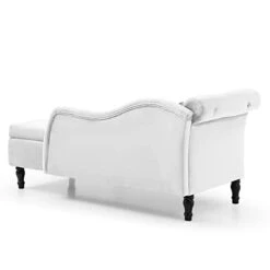 RARZOE Tufted Velvet Chaise Lounge Indoor With Storage, Upholstered Rolled Arm Chaise Lounges Indoor Chair, Right Arm Facing Chaise Lounge With Nailhead Trim For Living Room Bedroom Office,White 19 RARZOE Tufted Velvet Chaise Lounge Indoor With Storage, Upholstered Rolled Arm Chaise Lounges Indoor Chair, Right Arm Facing Chaise Lounge With Nailhead Trim For Living Room Bedroom Office,White -Amazon Store 21BrrSllQvL