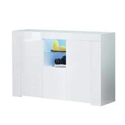 ARMCONE LED Sideboard Buffet Cabinet High Glossy Front Kitchen Sideboard With Storage Large Buffet Table Wooden Bar Cabinet For Kitchen Dining Room Hallway Living Room (45.67" Wx13.82 Dx31.89 H) 15 ARMCONE LED Sideboard Buffet Cabinet High Glossy Front Kitchen Sideboard With Storage Large Buffet Table Wooden Bar Cabinet For Kitchen Dining Room Hallway Living Room (45.67" Wx13.82 Dx31.89 H) -Amazon Store 21Ixt1tgHFL