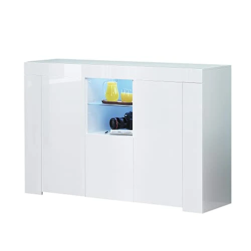 ARMCONE LED Sideboard Buffet Cabinet High Glossy Front Kitchen Sideboard With Storage Large Buffet Table Wooden Bar Cabinet For Kitchen Dining Room Hallway Living Room (45.67" Wx13.82 Dx31.89 H) 8 ARMCONE LED Sideboard Buffet Cabinet High Glossy Front Kitchen Sideboard With Storage Large Buffet Table Wooden Bar Cabinet For Kitchen Dining Room Hallway Living Room (45.67" Wx13.82 Dx31.89 H) - Image 6