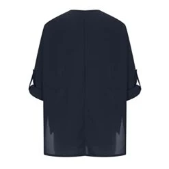 Chiffon Blouses For Women,3/4 Sleeve Fashion V Neck Loose Pullover Top Solid Color Business Elegant Shirts 18 Chiffon Blouses For Women,3/4 Sleeve Fashion V Neck Loose Pullover Top Solid Color Business Elegant Shirts -Amazon Store 21JU9YmtxlL