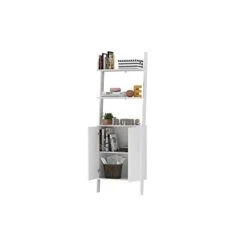 Manhattan Comfort Cooper Mid Century Modern Ladder Display Cabinet With 2 Floating Shelves, White -Amazon Store 21Jwd4MOCRL