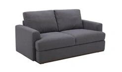 Amazon Brand – Rivet Modern Loveseat Sofa With Underseat Storage, 63.8"W, Graphite