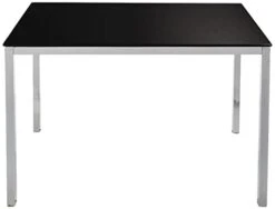 InRoom Designs Kings Brand Furniture - Rectangle Modern Dining Table With Glass Top, Chrome Base, -Amazon Store 21OoeiYWKRS