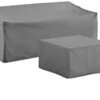Crosley Furniture MO75011-GY Heavy-Gauge Reinforced Vinyl 4 Piece Furniture Cover Set (Loveseat, Sofa, Table/Ottoman, Chair), Gray -Amazon Store 21PAU1hYn2L
