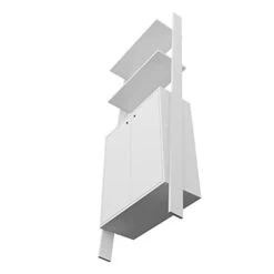 Manhattan Comfort Cooper Mid Century Modern Ladder Display Cabinet With 2 Floating Shelves, White -Amazon Store 21PWT5beArL