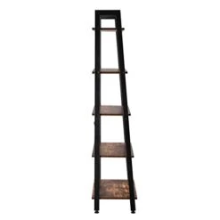 HOYOC Industrial Ladder Shelves, Free Standing Bookcase Storage Rack With Metal Frame And Open Storage Rack 5-Tier Ladder Bookshelf Organizer For Bathroom,Living Room,Office -Amazon Store 21PYKzcV5fL