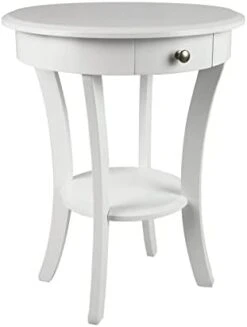 ECOMEX Round Wood Side Table, 20 Inch Wood Curved Legs Living Room Table With Storage Shelf With Intersecting Pedestal Base, Black End Tables For Kitchen, Dining Room, Bedroom, Coffee Bar, Sofa -Amazon Store 21PZf1s69DL. AC