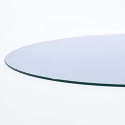 48" Round Clear Glass Table Top 1/2" Thick Flat Polished Edge