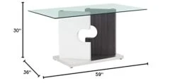 Global Furniture USA Dining Table, Grey-White -Amazon Store 21UccLyiLEL