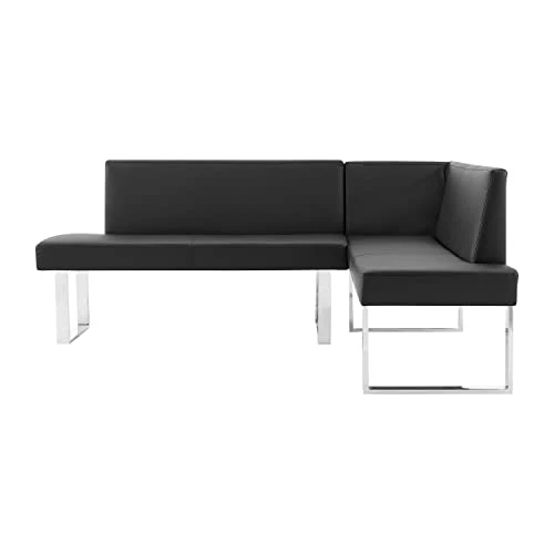 Armen Living Amanda Sectional In Black And Chrome Finish 5 Armen Living Amanda Sectional In Black And Chrome Finish - Image 3