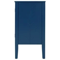 Knocbel Vintage Storage Cabinet With 3 Doors And Adjustable Shelf, Entry Hallway Foyer Console Table Buffet Sideboard Cupboard Coffee Bar, 99lbs Weight Capacity (Navy Blue) -Amazon Store 21WKLVpaZWL