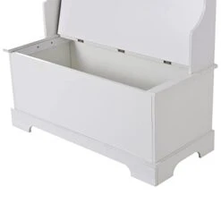 Actual 3-in-1 Design Coat Racks With 4 Hooks And Hinged Lid,Hall Tree With Storage Shoe Bench Coat Hanger, Entryway Bench,for Entrance/Hallway (White), 39.3 L X 18.5 W X 70.8 InchH -Amazon Store 21X29T2CYwL