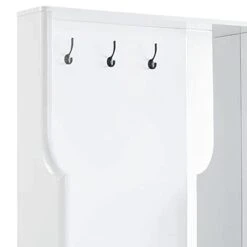Benjara 76 Inch Coat Hanger, Shoe Storage With Bench, Cabinet, Mirror, White 7 Benjara 76 Inch Coat Hanger, Shoe Storage With Bench, Cabinet, Mirror, White -Amazon Store 21XtchLA65L