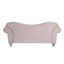 Morden Fort Chesterfield Sofa, 82" W Velvet Tufted Upholstery Sofas, Classic Couches For Living Room Furniture Sets, Beige -Amazon Store 21a0KJpymYS