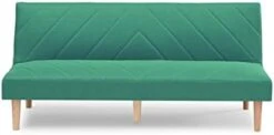 Eafurn Upholstered Modern Convertible Folding Futon Sofa Bed For Compact Living Space, Apartment, Dorm, Bonus Room, 65.3" W X 30" D X 29" H, Green A -Amazon Store 21b1K4PHDL. AC 1