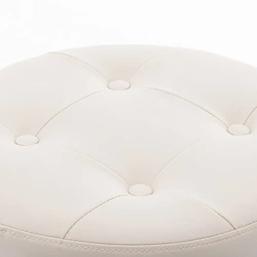 Duhome PU Leather Vanity Stool Makeup Stool Vanity Chair Height Adjustable Swivel Stool Round Ottoman White 8 Duhome PU Leather Vanity Stool Makeup Stool Vanity Chair Height Adjustable Swivel Stool Round Ottoman White - Image 6