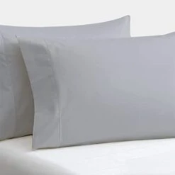 Glossio Homes Luxurious 1000 Thread Count Set Of 2 Pillowcases Italian Finish 100% Egyptian Cotton (King(20X40), Silver Grey)