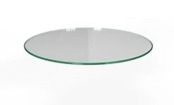 Milan Round Pencil Edge Glass Top, 24 Inch, Clear