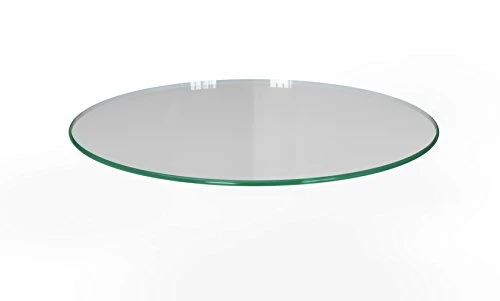 Milan Round Pencil Edge Glass Top, 24 Inch, Clear 3 Milan Round Pencil Edge Glass Top, 24 Inch, Clear