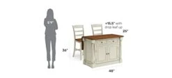 Homestyles Monarch Kitchen Island Set, With 2 Stools, Off-White 13 Homestyles Monarch Kitchen Island Set, With 2 Stools, Off-White -Amazon Store 21hU0NAGVgL