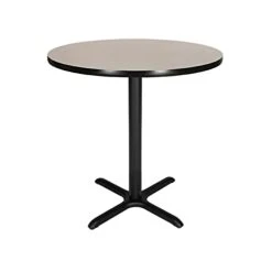 OEF Furnishings OEF Café Table, 30" Height, Grey Nebula/Black Frame -Amazon Store 21i6xGf rES