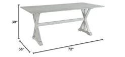 Boraam Jamestown, Dining Table, Antique White 7 Boraam Jamestown, Dining Table, Antique White -Amazon Store 21isjrrNzdL