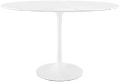 Modway Lippa 60" Oval-Shaped Mid-Century Modern Dining Table With Artificial Marble Top And White Base -Amazon Store 21j8AEqW9ZL. AC