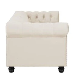 Morden Fort Couches For Living Room, Sofas For Living Room Furniture Sets, Loveseat And Sofa 2 Pieces, Fabric, Velvet Beige -Amazon Store 21kMMGdekeL