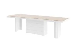 HUBERTUS Kolos Dining Table With Extension (Cappuccino/White)