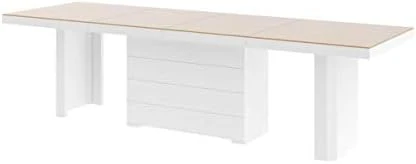 HUBERTUS Kolos Dining Table With Extension (Cappuccino/White) 8 HUBERTUS Kolos Dining Table With Extension (Cappuccino/White) - Image 6