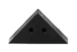 3" Triangle Plastic Furniture Black Corner Legs - Sofa Couch Chair Ottoman (1 Leg)