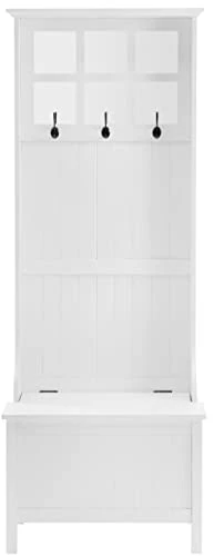 Crosley Furniture Plymouth Hall Tree, White 6 Crosley Furniture Plymouth Hall Tree, White - Image 4