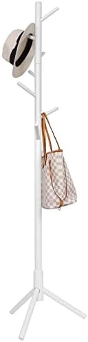 Alotpower Wooden Tree Coat Rack Stand, 3 Adjustable Sizes, 8 Hooks - Super Easy Assembly NO Tools Required - Free Standing Solid Coat Hanger Stand For Clothes, Suits, Accessories (Black) 10 Alotpower Wooden Tree Coat Rack Stand, 3 Adjustable Sizes, 8 Hooks - Super Easy Assembly NO Tools Required - Free Standing Solid Coat Hanger Stand For Clothes, Suits, Accessories (Black) - Image 8