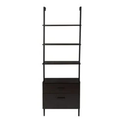 HOYOC 71" Industrial Bookshelf, 5-Tier Wood Wall Mounted Ladder Shelf Bookshelf With 2 Drawers And Matte Steel Frame Open Display Rack For Bedroom,Home Office,Collection,Plant Flower 11 HOYOC 71" Industrial Bookshelf, 5-Tier Wood Wall Mounted Ladder Shelf Bookshelf With 2 Drawers And Matte Steel Frame Open Display Rack For Bedroom,Home Office,Collection,Plant Flower -Amazon Store 21rFJW7GD2L