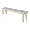IC International Concepts International Concepts Shaker Style Unfinished Bench, 72" X 14" X 18" -Amazon Store 21tAACfmfCL