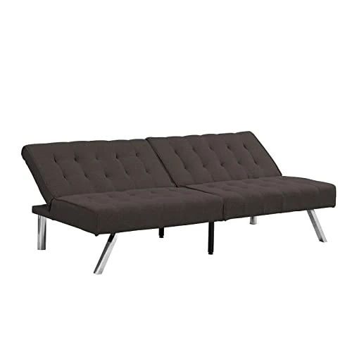 Pabby Yard Sofa Bed, Convertible Futon Sofa,Small Futon Couch With Wood Frame And Stainless Feet,Espresso 9 Pabby Yard Sofa Bed, Convertible Futon Sofa,Small Futon Couch With Wood Frame And Stainless Feet,Espresso - Image 7