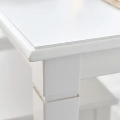 Creative Co-Op Pleasantville Wood Dining Table, 35" L X 63" W X 30" H, White -Amazon Store 21uznWnVxML