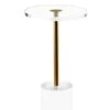 Artmaze Clear Acrylic End Table,Side Table,Brushed Brass Metal,Round,for Office, Living Room And Bedroom,Easy Assembly,12x12 Inch，21.3 Inch High -Amazon Store 21v2BCbZ2mL