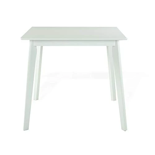 Yumiko Solid Wood Square Dining Table Kitchen Modern, White Color 3 Yumiko Solid Wood Square Dining Table Kitchen Modern, White Color - Image 2
