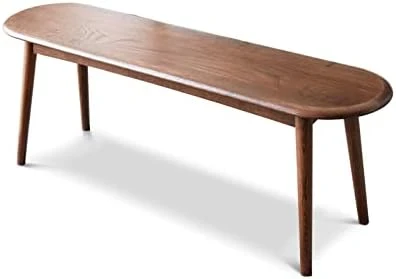 FRITHJILL Wood Dining Room Bench, Simple Style Entrance Stool In Walnut 8 FRITHJILL Wood Dining Room Bench, Simple Style Entrance Stool In Walnut - Image 6