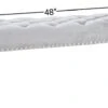 Roundhill Furniture Decor Maxem Tufted Fabric Upholstered Seat With Nailhead Trim Bench, Gray -Amazon Store 3100RU3rEgL