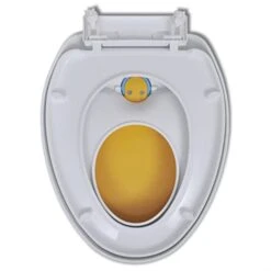 VidaXL White & Yellow Soft-Close Toilet Seat Adults/Children -Amazon Store 310A1teSAyL