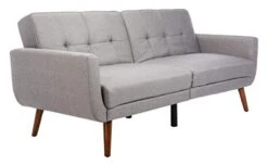 Safavieh Home Bushwick Modern Grey And Brown Foldable Futon Sofa Bed -Amazon Store 310RVHcexfL