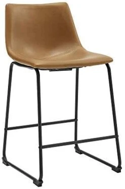 Walker Edison Douglas Urban Industrial Faux Leather Armless Counter Chairs, Set Of 2, Black 11 Walker Edison Douglas Urban Industrial Faux Leather Armless Counter Chairs, Set Of 2, Black -Amazon Store 310z EXQKPL. AC 1