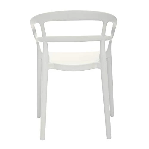 Amazon Basics White, Curved Back Dining Chair-Set Of 2, Premium Plastic 6 Amazon Basics White, Curved Back Dining Chair-Set Of 2, Premium Plastic - Image 4