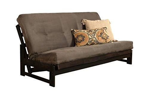 KODIAK FURNITURE Aspen Futon Set With Reclaim Mocha Finish, Suede Gray 5 KODIAK FURNITURE Aspen Futon Set With Reclaim Mocha Finish, Suede Gray - Image 3